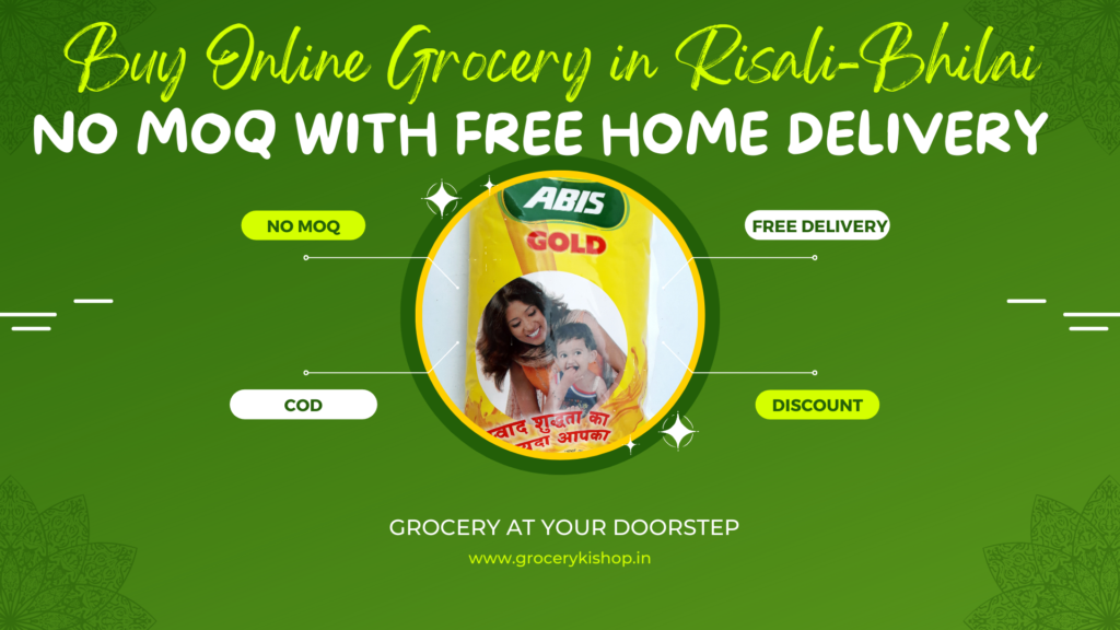grocery delivery shop in azad market risali bhilai
