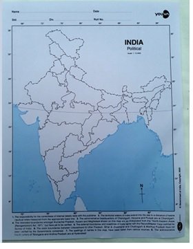 India Political Practice Map A4 